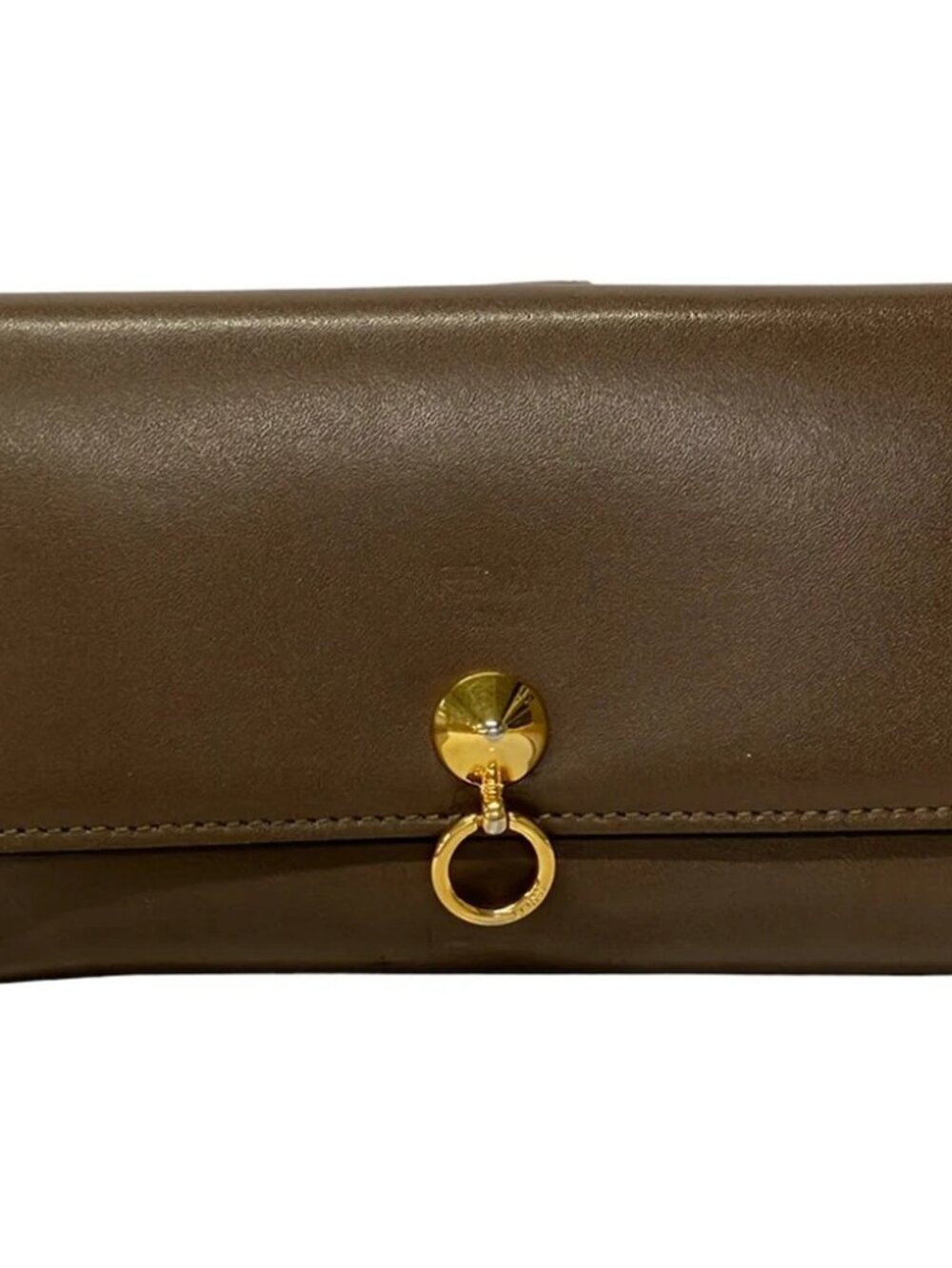 FENDI By The Way 8M0383 Brown Leather Double-hook Wallet